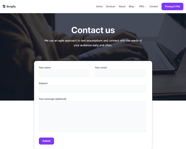 The Contact Page